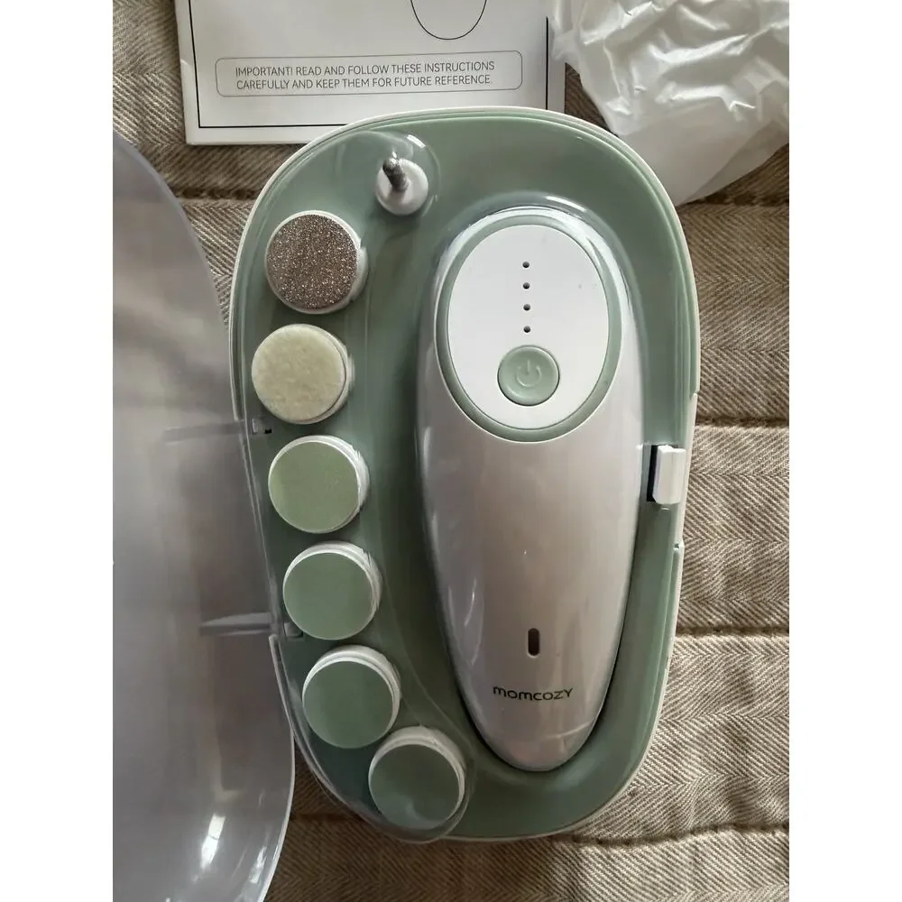 Momcozy Electric Baby Nail File Kit Model NC02 MPN NC02 White and Green NEW